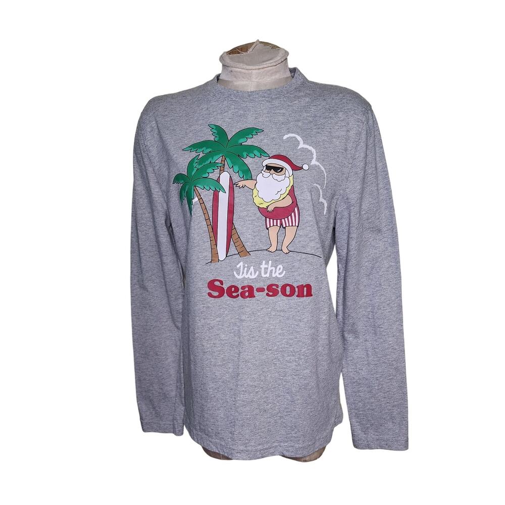 Christmas Tee Tis The Sea-son‎ Mens Family PJS Macy's Size Small